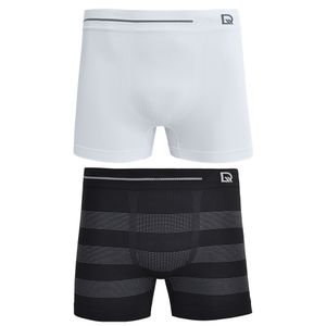 Kit 02 Cuecas Boxer sem Costura Rio Man Preto/branco