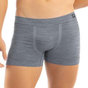 Cueca Boxer Sem Costura Em Microfibra Flamê Cinza