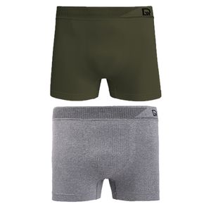 Kit 02 Cuecas Boxer sem Costura V. Militar/mescla