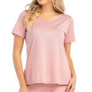 T-Shirt Fitness em Micro Dry Rosa Pó