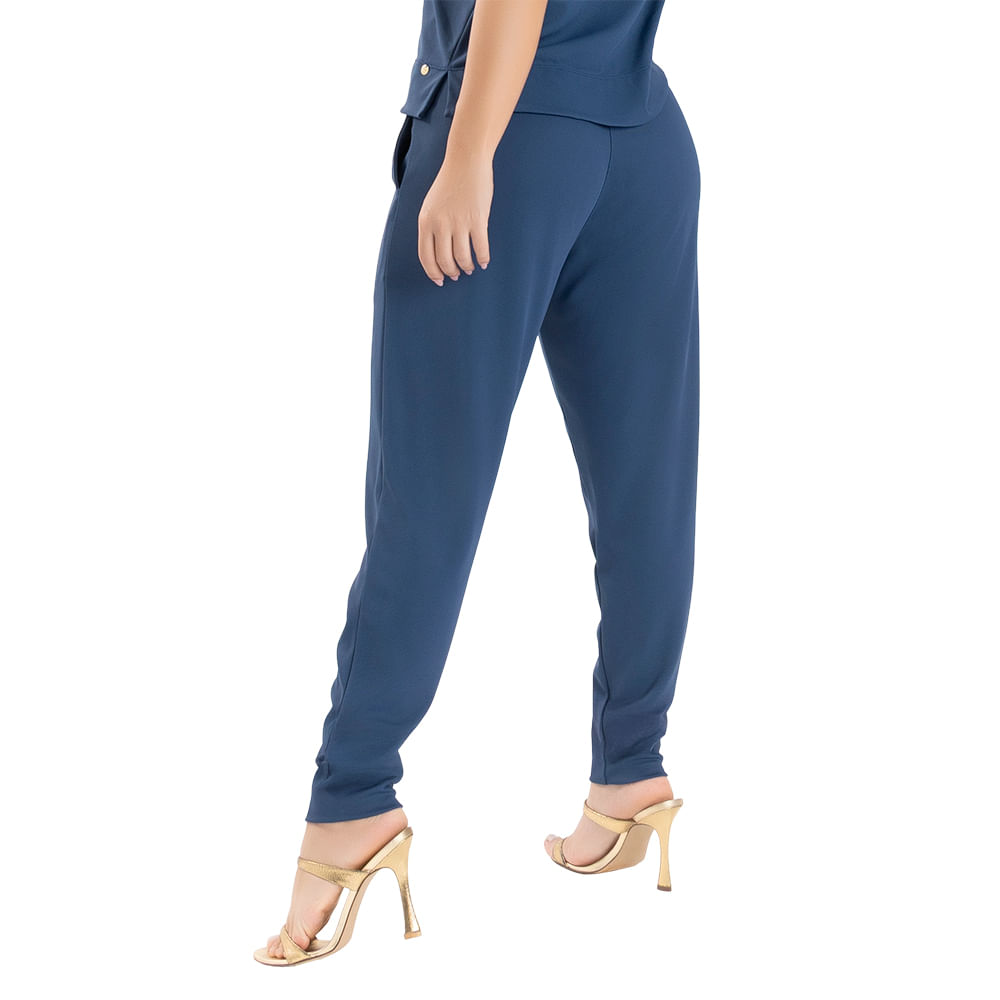 Calça Jogger Texturizada Marinho